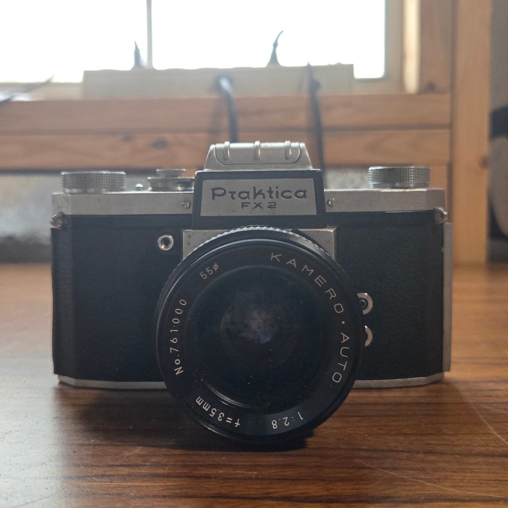 Praktica FX2 35mm SLR Film Camera with Kamero Auto 35mm f2.8 Lens Germany